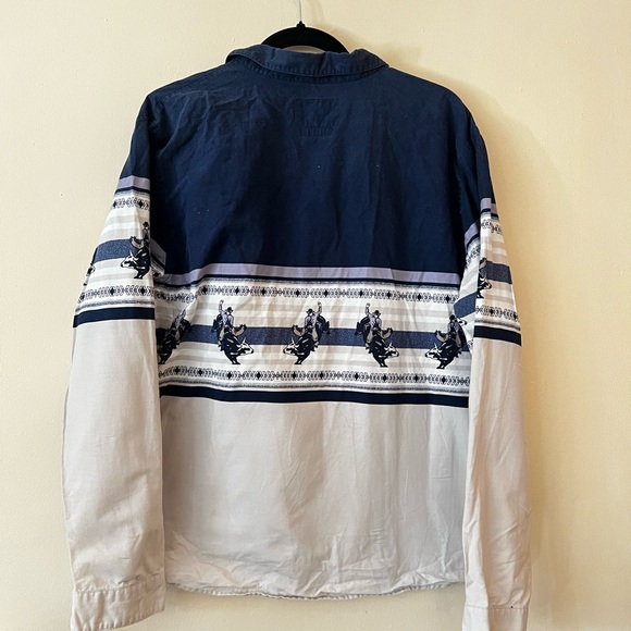 Boys youth XL Brooks and Dunn button up western rodeo cowboy long sleeve shirt. - Picture 2 of 5